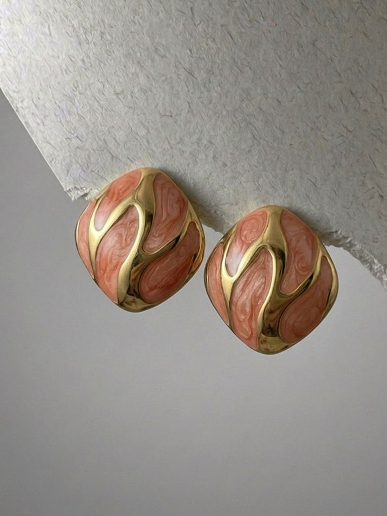Square Swirl Studs