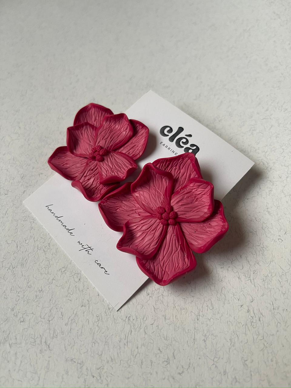 The Blossom Petal Studs – Vivid Pink