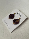 The Textured Diamond Drop – Burgundy